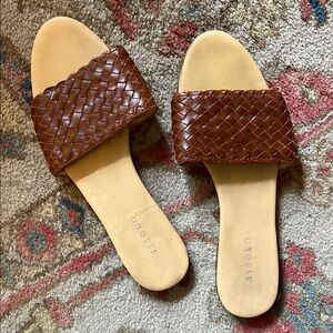 Nisolo Brown Woven Leather Sandals